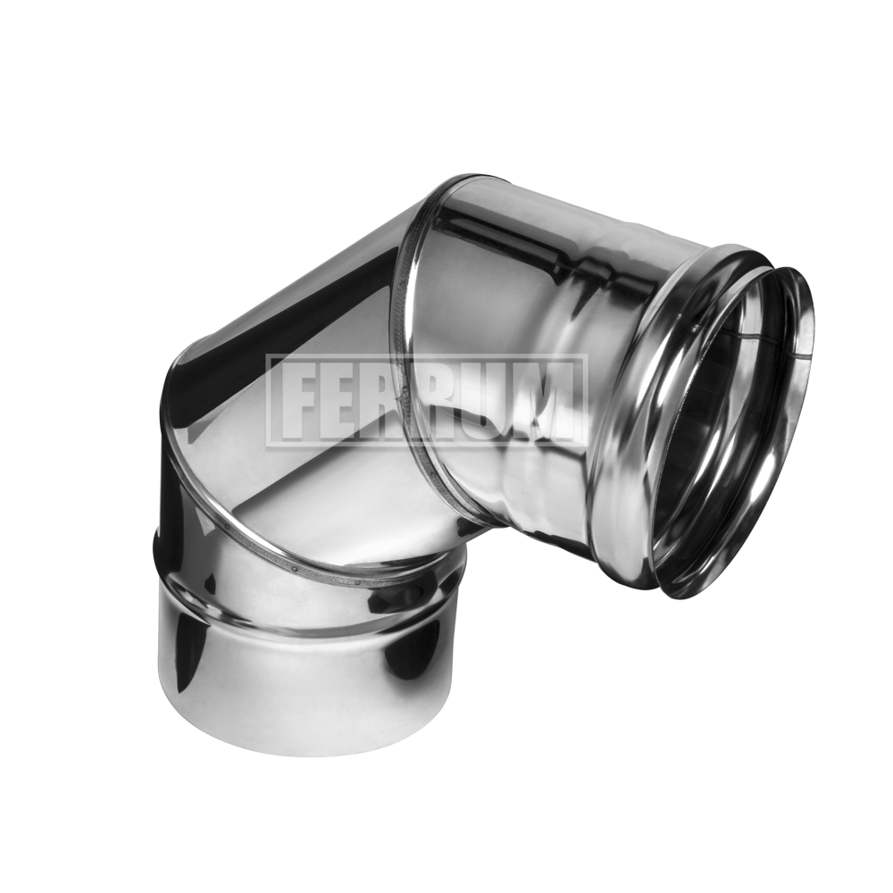 Колено ф120/90 толщ-0,5 (сталь-430) Феррум