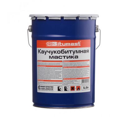 Мастика каучукобитумная   (4,2кг.) 5л Битумаст