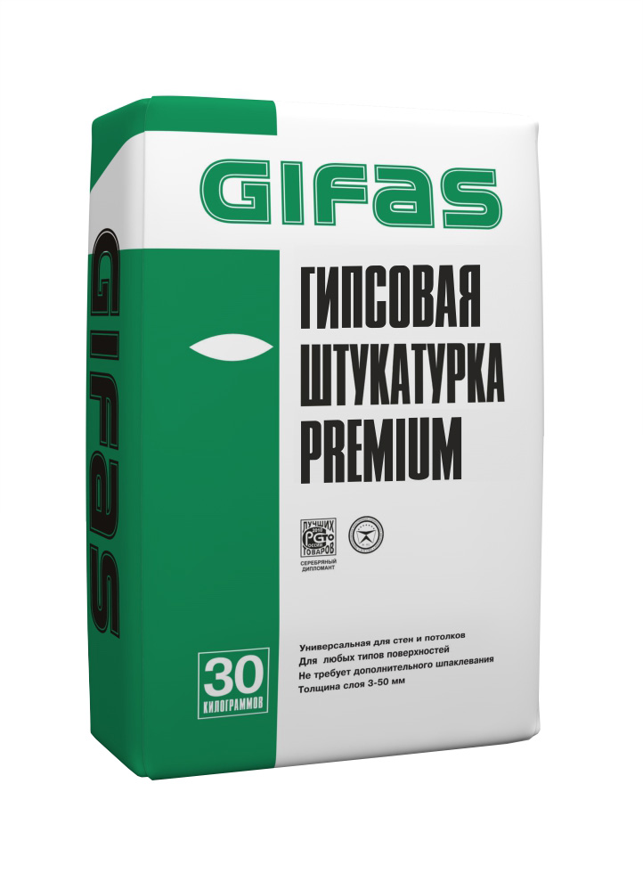 Штукатурка гипс. GIFAS Premium, без шпаклевания 30кг