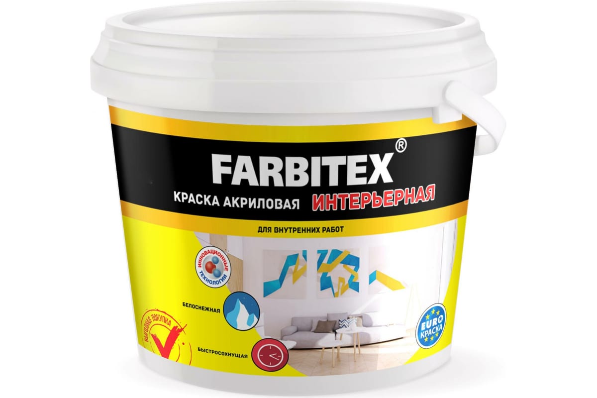 Краска  Farbitex  интерьерная 6кг