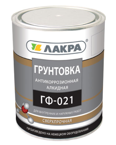 Грунтовка ГФ-021 серый 1кг Лакра