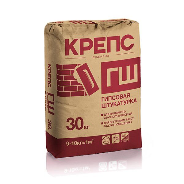 Штукатурка гипс. Крепс ГШ д/машин. и ручного нанесения 30кг