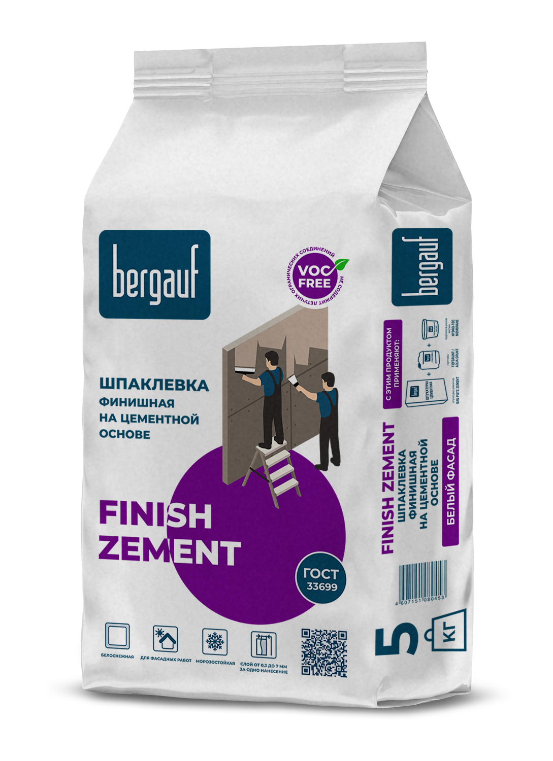 Шпаклевка финиш/цем Finish Zement Bergauf 5кг