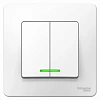 Выключатель СП BLNVS006511 бел скрыт. с подсв. 2кл Blanca