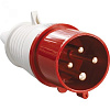 Вилка 16А 380В кабел/перенос. 014 (3Р+РЕ)